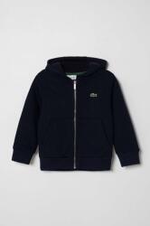 Lacoste gyerek melegítőfelső pamutból sötétkék, sima, kapucnis - sötétkék 128