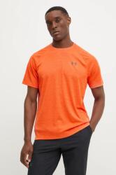 Under Armour edzős póló Tech Textured narancssárga, melange, 1382796 - narancssárga S
