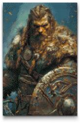 Gyémántszemes kirakó - Viking - Északi harcos Méret: 40x60cm, Keretezés: Műanyagtáblával, Gyémántok: Négyzet alakú