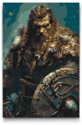  Festés számok szerint - Viking - Északi harcos Méret: 40x60cm, Keretezés: Keret nélkül (csak a vászon)