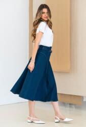 Hermosa Fustă amplă Brenda Hermosa - bleumarin, betelie asimetrică