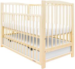 New Baby Patutul pentru copii New Baby LILLY cu bară laterală reglabilă şi sertar natural