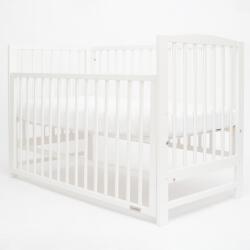 New Baby Patutul pentru copii New Baby LILLY cu bară laterală retractabilă albă