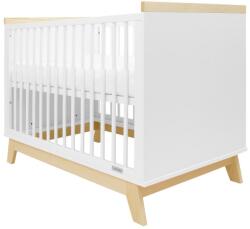 New Baby Patut pentru copii cu barieră New Baby MARCUS 120x60 cm alb/natural