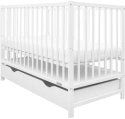 New Baby Patut pentru copii cu sertar New Baby BASIC alb