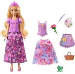 Mattel Disney Princess Aranyhaj és a nagy gubanc: 2 az 1-ben Aranyhaj baba, Rapunzel (JBG09) - jatekbirodalom