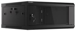 Lanberg 19 4U Falra szerelhetõ Rackszekrény Black (WF01-6604-10B)