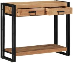 vidaXL Конзолна маса Кафяво 90 x 33 x 75 см Солидно акациево дърво (4102737)