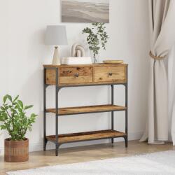 vidaXL Конзолна маса Старо дърво 72.5 x 25 x 75 см Инженерно дърво (863519)