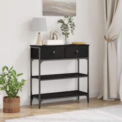 vidaXL Конзолна маса Черния дъб 72.5 x 25 x 75 см Инженерна дървесина (863521)