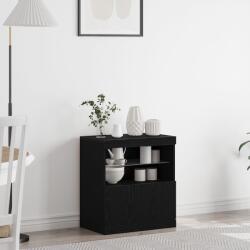 vidaXL LED конзолна маса Черно 60, 5 x 37 x 67 см Инженерна дървесина (863029)