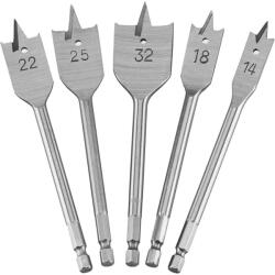 DEWALT Tartozékok - 5 darabos lapos fafúrókészlet DT4798 (DT4798)