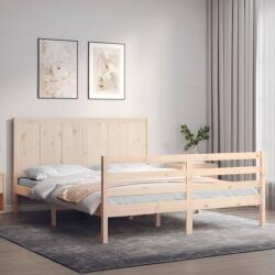 vidaXL tömör fa ágykeret fejtámlával King Size (3194511)
