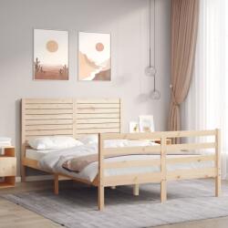 vidaXL tömör fa ágykeret fejtámlával 140 x 190 cm (3195006)