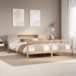 vidaXL tömör fenyőfa könyvespolcos ágy matrac nélkül 180 x 200 cm (3322287)