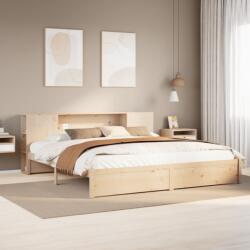 vidaXL tömör fenyőfa könyvespolcos ágy matrac nélkül 180 x 200 cm (3322365) - vidaxl