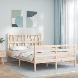 vidaXL tömör fa ágykeret fejtámlával 140 x 200 cm (3194376)