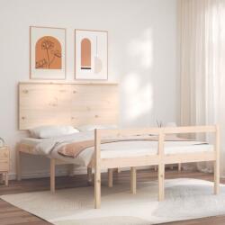 vidaXL tömör fa ágy időseknek fejtámlával Small Double (3195451)