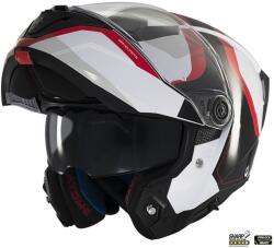 MT Helmets Casca MT Helmets Atom 2 SV Emalla - Flip-up, alb/rosu lucios, Ochelari soare incluși, ECE 22.06 (1335B23102)
