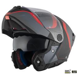 MT Helmets Casca MT Helmets Atom 2 SV Emalla - Flip-up, gri/rosu mat, Ochelari soare incluși, ECE 22.06 (1335B231152)