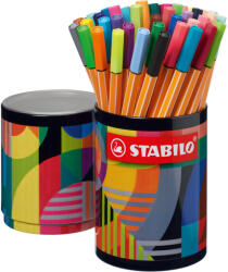 STABILO Point 88 Tűfilc Arty Készlet Henger Alakú Fémdobozban, 45 Db-Os (S8845220)