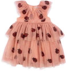 Konges Sløjd ruha YVONNE LADYBUG DRESS narancssárga, mini, harang alakú, KS102219 - narancssárga 134-140