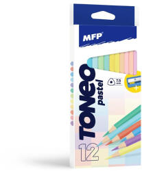 MFP Háromszögletű Színesceruza Készlet 12 Darab/Készlet Hegyezővel Pasztel (MFP6300621)