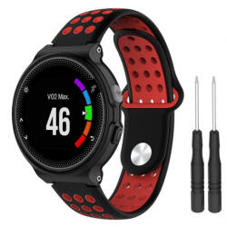 BSTRAP Silicone Sport szíj Garmin Forerunner 235, black/red (SGA002C01)