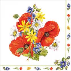 Ambiente Field bouqoet papírszalvéta 33x33cm, 20db-os