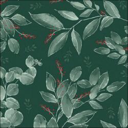 Ambiente Leaves and berries green papírszalvéta 33x33cm, 20db-os