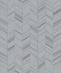  Csillogás és geometria! Glitteres chevron mintázat szürke kék ezüstszürke és fénylő ezüst tónus tapéta (G67711)