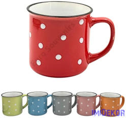  Pöttyös bögre 9x8, 5cm - Zöld