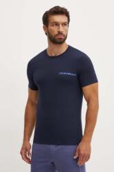 Emporio Armani Underwear póló otthoni viseletre 2 db sötétkék, nyomott mintás, 111267 4F717 - sötétkék S