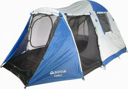 Bigfour Cort de Camping Tip Tunel Albastru cu Dublu Material 3 Anotimpuri pentru 6 Persoane 210x200x200cm 10603 (10603) Cort