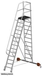KRAUSE Сгъваема едностранна платформена стълба Krause, Vario Compact, 10 стъпала, основа 2070 м (10833358) (10833358)