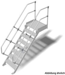 KRAUSE Алуминиево стълбище с площадка Krause, 1x8, наклон 45° (07824172) (07824172)