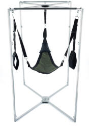 Mr Sling Pack Kit Sling Tissu Triangle - elegáns fekete-homok sling beállítással - pajkospajtas