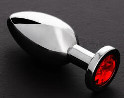 Triune Butty Jewel Plug L - prémium piros anális izgató 9 x 3, 8 cm - pajkospajtas