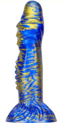 Metallic Anal Dildo Fantasy Croq - prémium kék-arany dildó 19 cm-es hosszban - pajkospajtas