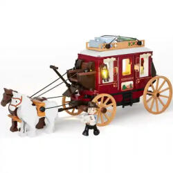 Funwhole Western postakocsi fénnyel építőjáték (FW-F9052)