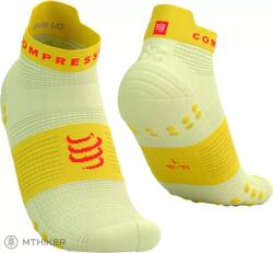 Compressport Pro Racing Socks v4.0 Run Low zokni, elf sárga/fluo piros (T1 (EU 35-38))