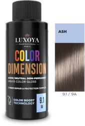 Luxoya COLOR DIMENSION - Ápoló és ragyogást fokozó hajszínező 9.1/9A - 60 ml