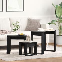 vidaXL Стифиращи масички 3 бр. Черния дъб 61 x 28 x 47 см (862677)