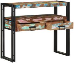 vidaXL Конзолна маса с рафт 90 x 33 x 75 см Солидно възстановено дърво (4102744)