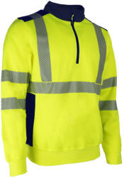 Coverguard Munkavédelmi Pulóver Coverguard FRISS FLUO 3XL-es sárga-sötétkék, cipzáras álló gallér 5FRI160 (5FRI1603XL)