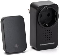 Aigostar B. V. Aigostar - Vezeték nélküli csengő konnektorba 1Z 230V IPX4 fekete AI1845 (AI1845)