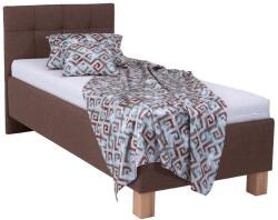 POHODA MARIA ONE kárpitozott ágy matraccal és tárolóhellyel, 90x200 cm, barna 8590828933618 (PO0058)
