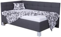 POHODA Kárpitozott ágy matraccal és ágyneműtartóval MARIA PETITE 120x200 cm szürke 8590828933267 (PO0049)