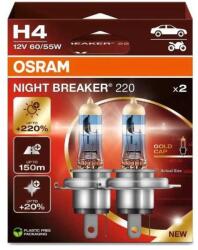 OSRAM KÉSZLET 2x Osram NIGHT BREAKER H4 P43t 60/55W 12V autóizzó 64193NB220-2HB (OA0009)