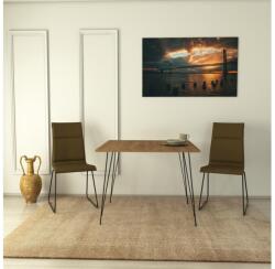 Asir Étkezőasztal SANDALF 75x90 cm barna/fekete AS1411 (AS1411)